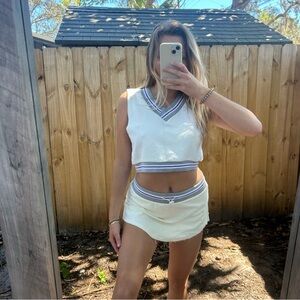 Free People Crop Top and Skirt Set